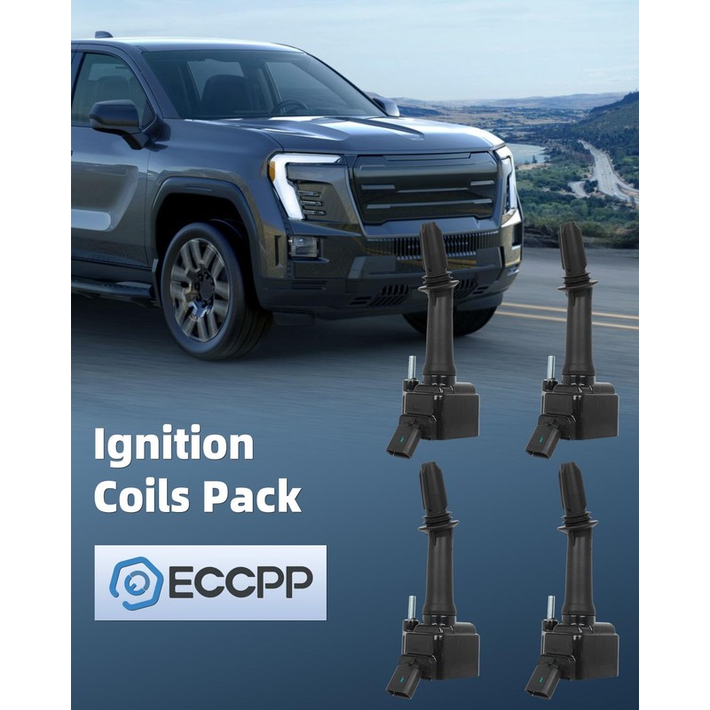 ECCPP UF802 4 ignition coils wilth 4 iridium Spark Plugs