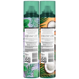 Suave Dry Shampoo Spray Variety 2-Pack – Invigorating Rosemary & Mint, Refreshing Sweet Coconut, 4.3 Oz Ea