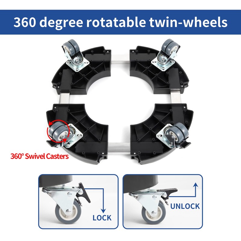 W B D WEIBIDA 2 Pack Plant Caddies with Wheels