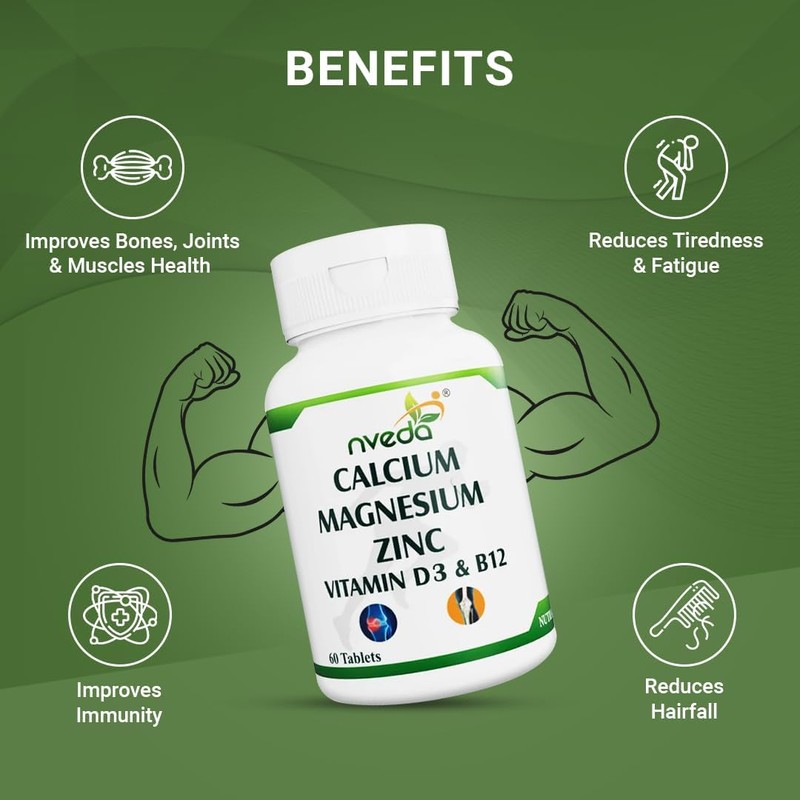 Generic Calcium Supplement 1,000 mg with Vitamin D, Magnesium, Zinc