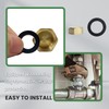 fKiZanthene 6 Pcs Blanking Cap, Radiator Blanking Plug, Gold Plumbing
