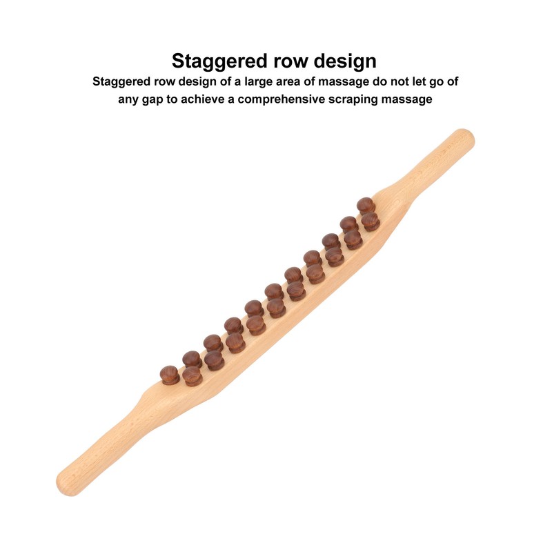 Wooden Scraping Stick Relieve Fatigue Reduce Soreness Double Sided Massage