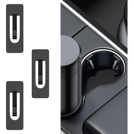 Car Cup Holder Position Limiter, Cup Holder Pad with Self Adhesive, Anti Shake Cup Slot Insert, Cup Holder Stabilizer, Universal Auto Interior Accessories for Cars, Trucks, SUVs (3PCS)