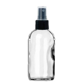 4 oz Clear Glass Bottle w/Fine Mist Top