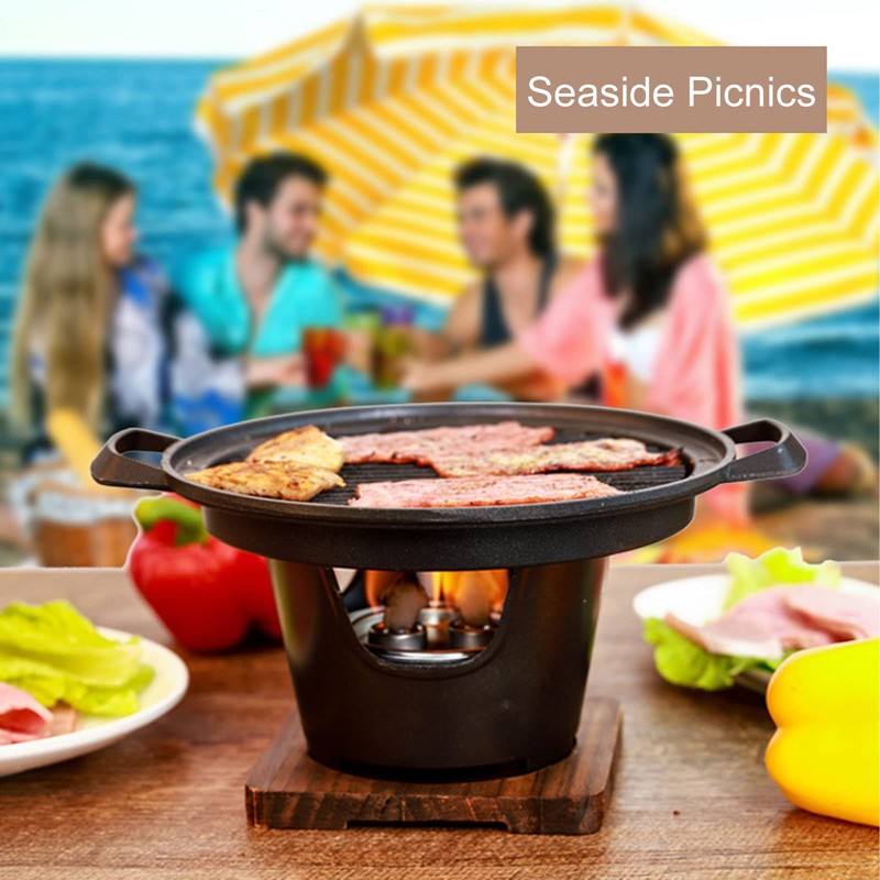 HN Mini Smokeless Japanese Hibachi Grill - Portable, Tabletop, Camping