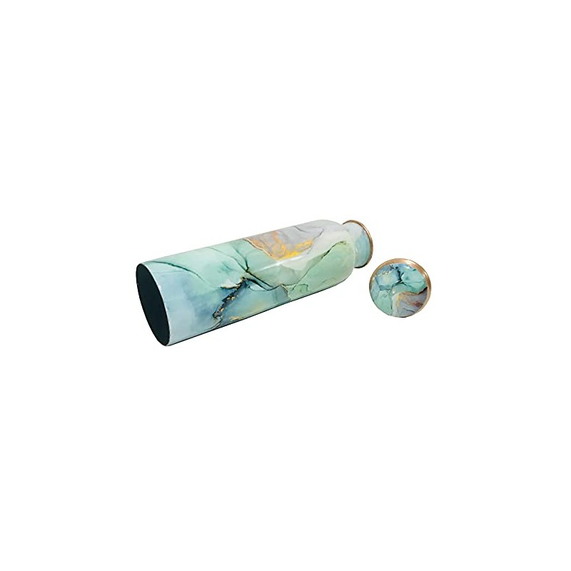 Green Copper Water bottle 900 ml Joint-Free Copper Water Bottle
