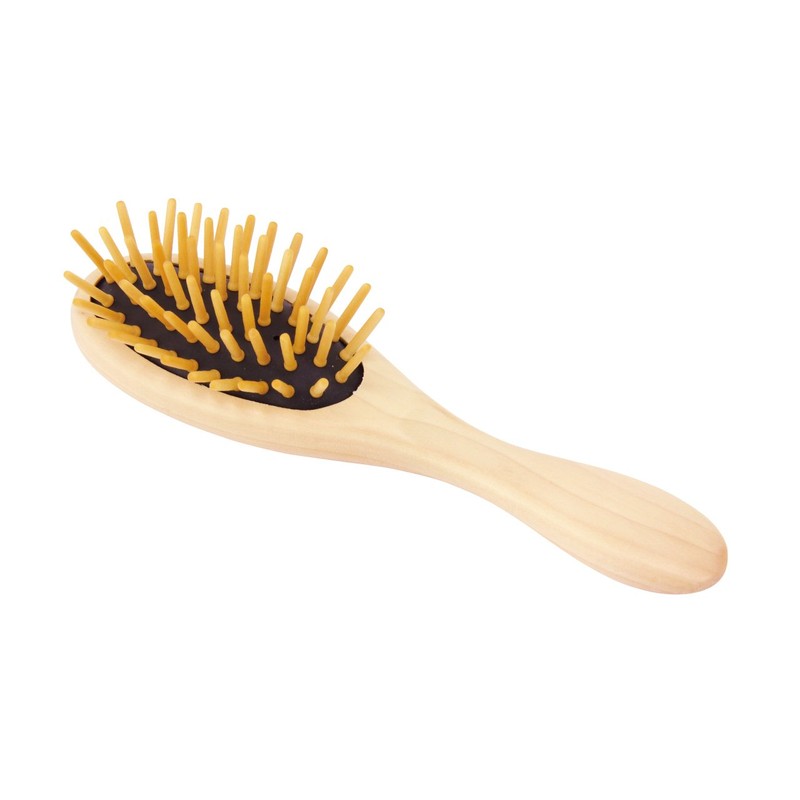 Kurochiku Tsubakido Moisturizing Brush with Barwood Pin Cat Hair Brush