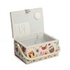MEDIUM Owl Print Sewing Basket With Handle & Removable Tray
