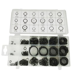 iplusmile 18 Size Carbon Steel Retaining Ring Assortment Circlip Set 300 Pcs External Snap Ring Storage Box