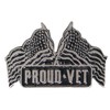 Hot Leathers Proud Vet w/ Flags Pewter Biker Vest Pin