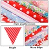 G2PLUS 12 m Fabric Bunting Garland, Blue and Red Bunting