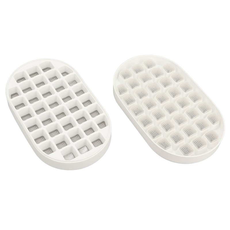 Ice Cube Tray 72 Cubes Storage Box Easy Press Large