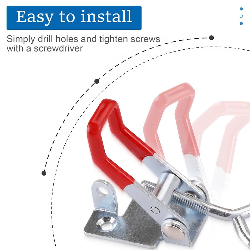 GH-4002 Toggle Latch Stainless Steel, Pack of 4 Snap Fasteners,