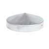 4 x Post Caps Round Steel Fire-Dip Galvanised 121 mm