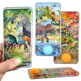 LG - Imports 3 x Puzzle Game Water Dinosaur Rings Children's Water Flipper Dinosaur Colourful 16 cm Party Bag