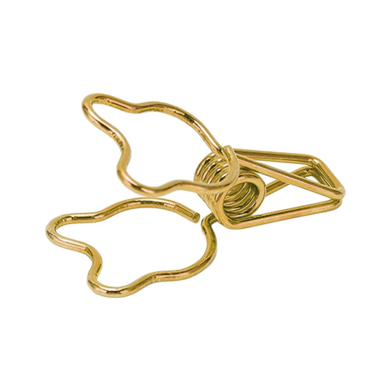 100pcs Binder Clip Hollow Cartoon Bear Long Tail Metal Paper