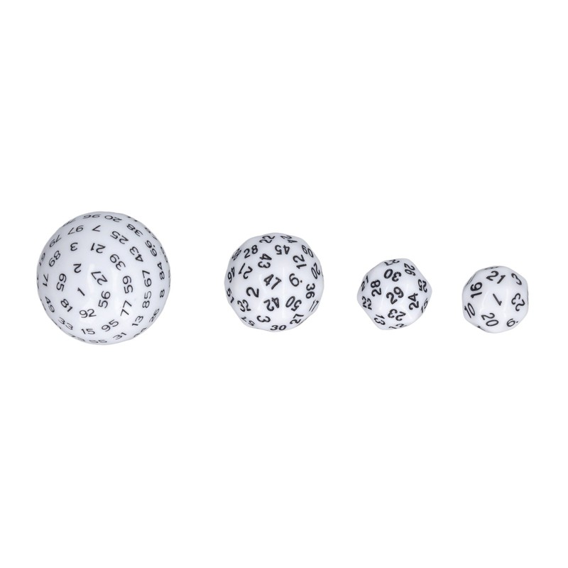 15pcs Complete Polyhedral Dice Set Acrylic D3 to D100 Spherical