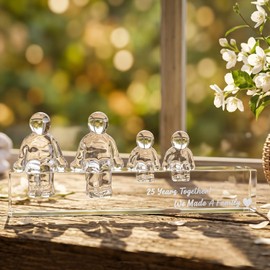 Cristal de 25° plata regalo de bodas para aniversario (2 niños)