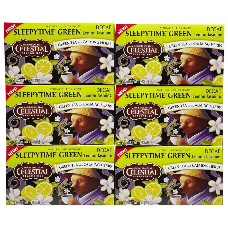 Celestial Seasonings Sleepytime Decaf Lemon Jasmine Green Tea Bags with