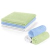 ALIIP Bamboo Face Cloths,6 Pack,30x30cm Reusable Cleansing Flannels