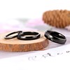 SHINYSO 2mm Black Tungsten Carbide Ring Dome Polished Wedding Band