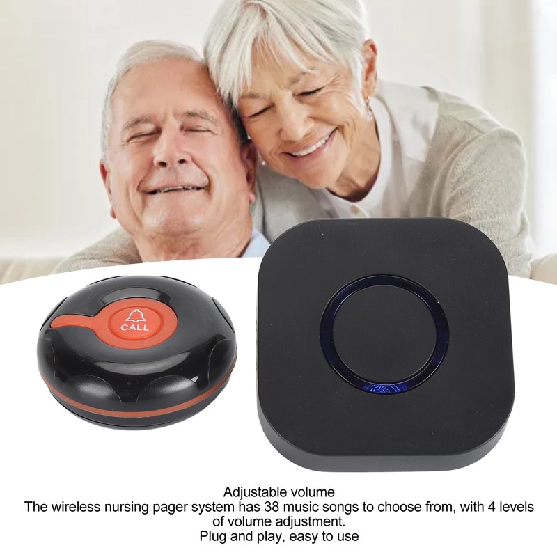 Wireless Caregiver Pager Emergency Nurse Alert System 433MHZ Volume Adjustment