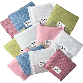 on the clover メッセージシール付き タオルハンカチ ギフト 12個セット ラッピング付き おめでとう ありがとう ほんの気持ちです 敬老の日 和柄 和風 粗品 景品 退職 転勤 タオル ハンカチ 気持ち シール プレゼント 敬老 タオルの萩原 message-gift (ありがとう12枚set)