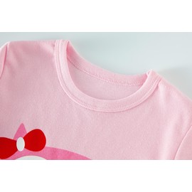 ZEBZOO Girls Pajamas 4 Pieces Set Unicorn Owl Toddler Long Sleeve Sleepwear 100% Cotton PJ for Toddler Size 12