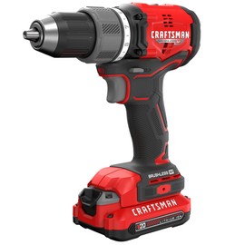 CRAFTSMAN V20 1/2 Inch Cordless Drill/Driver Kit with 2 Batteries and Charger (CMCD713C1)
