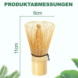 Matcha Bamboo Broom Matcha Whisk, Made of Bamboo Whisk with 100 Prongs, Matcha Whisk, Chasen, Traditional Tea Whisk for Japanese Tea Ceremony