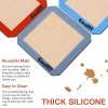 Goalfly 8 Inch Square Silicone Baking Mat, Set of 3