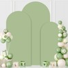 MODFUNS Sage Green Arch Cover 6&6.6&7.2ft Spandex Arch Backdrop Cover
