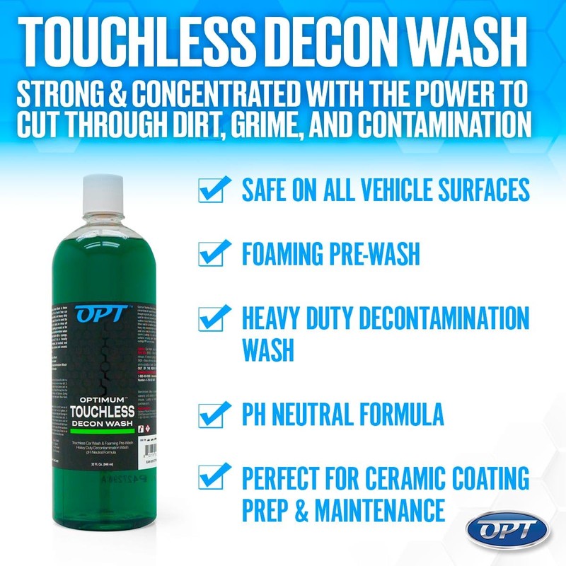Optimum Touchless Decon Car Wash Soap – pH Neutral, Heavy