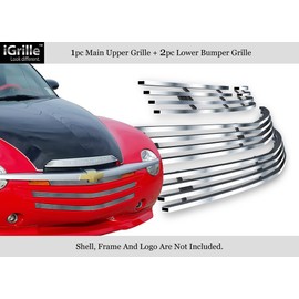 APS Compatible with 03-06 Chevy SSR Stainless Steel Main Upper Billet Grille Insert C65788C
