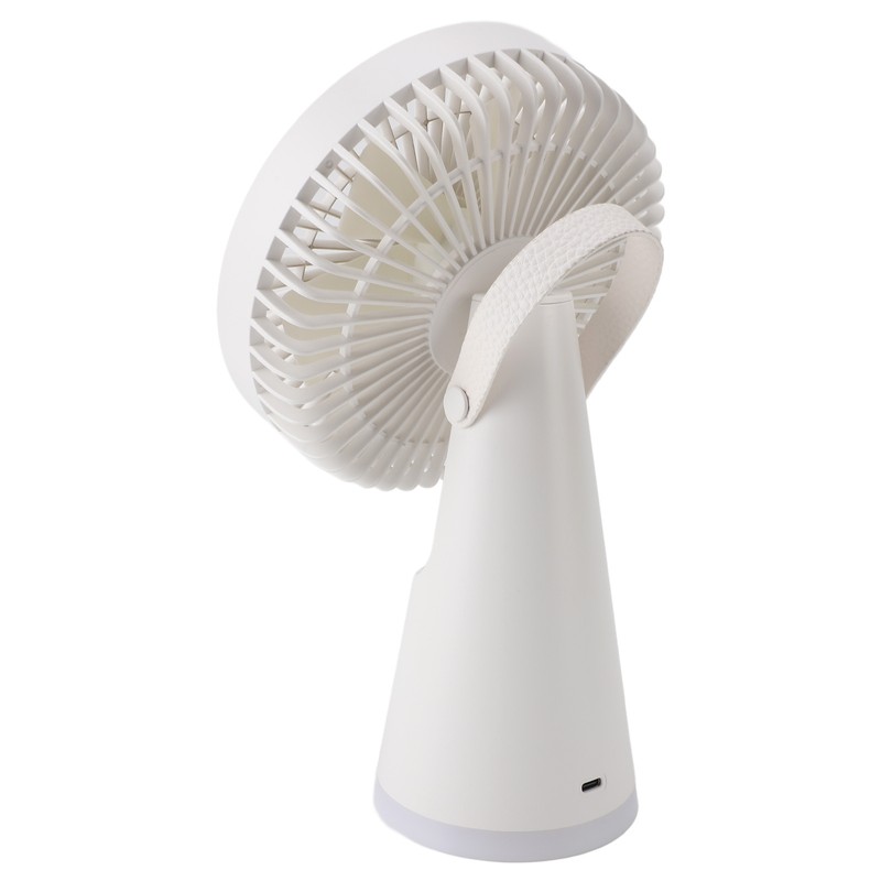 Desktop Fan Portable 5 Speed Power Display Quiet USB Rechargeable