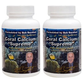 Bobs Best Coral Calcium Supreme I 100% Pure Marine Coral, 74 Trace Minerals I 90 Capsules, Pack of 2