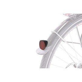 Unbekannt Rear Reflector 40 x 45 mm (K 2126) - Red Reflector with 30° Angle - Robust Plastic Design for Mudguard Mounting - Includes Screw - for Bicycles