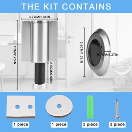 Magnetischer Türstopper Magnetic Door Stopper - Türstopper Boden Edelstahl, Türhalter ohne Bohren Selbstklebend, Höhenverstellbarer Türpuffer Wandschutz für Schlafzimmer Küche Büro Bäder