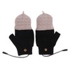 Heated Gloves Fingerless Full Finger Adjustable 3 Gear Black Hand