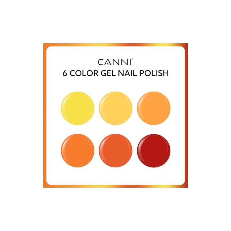CANNI- JUEGO DE ESMALTES DE UÑAS EN GEL AMARILLO DE