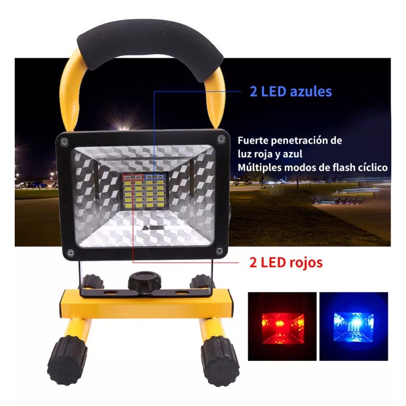 Fnbrli Lámpara Led Recargable De 30 W Portátil Impermeable Campin