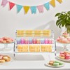 Yopay 3 Tier Acrylic Cracker Trays for Serving, Clear Macaron