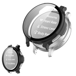 For Garmin Lily2 Active Case, Cover, Glass Film Integrated Case, [NOUKAJU] For Lily2 Active Smart Watch Case, Protective Film Integrated Protective Case PC + Tempered Glass Protective Cover Integrated