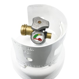 Flame King 3lb Steel Propane Tank Cylinder with Gauge and OPD Valves for Grills and BBQs, Camping, Fishing, & Outdoor Activities