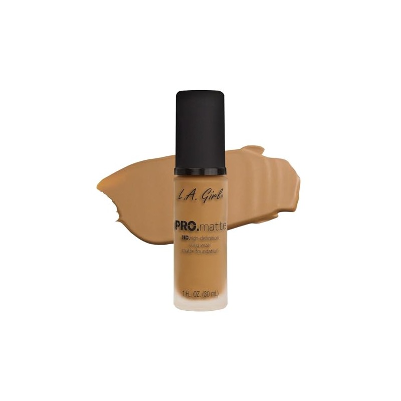 L.A. GIRL PRO Matte, Maquillaje líquido, Color Natural, Tono GLM674,