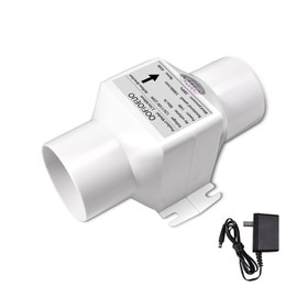 2.5 inch/60mm Inline Booster Duct Fan 14W with Variable Speed Controller Ventilation Cooling Exhaust Fan Low Noise Energy Efficient Blower Can Fan for 3D Printer Bathroom Kitchen(NO Adjustable Speed)