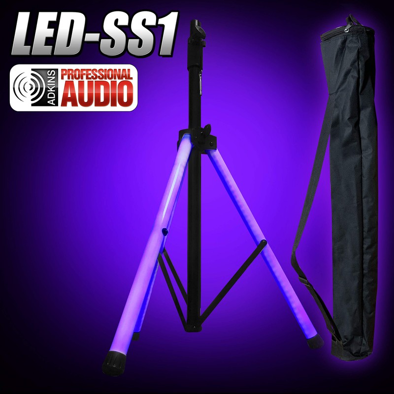 LED Lighted Speaker Stand - With Carry Bag - Ultra
