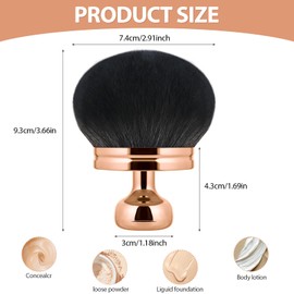 Extra Large Makeup Brush for Self Tanner, Self Tan Back Applicator, Body Brush Soft Comfortable Tanning Bronze Blend Oval for Face Leg Makeup Foundation (Black)