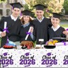 Graduation Tablecloth Purple Graduation Decorations Gongrats Grad Tablecloth 2026 Graduation