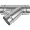 4" Inch Wye-Shape Ducting Splitter - 45 Degree Galvanized Steel